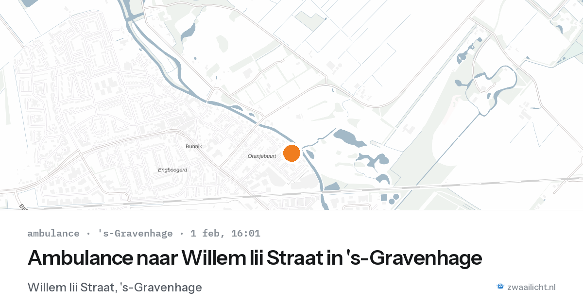 Ambulance naar Willem Iii Straat in 's-Gravenhage — 1 feb 2026