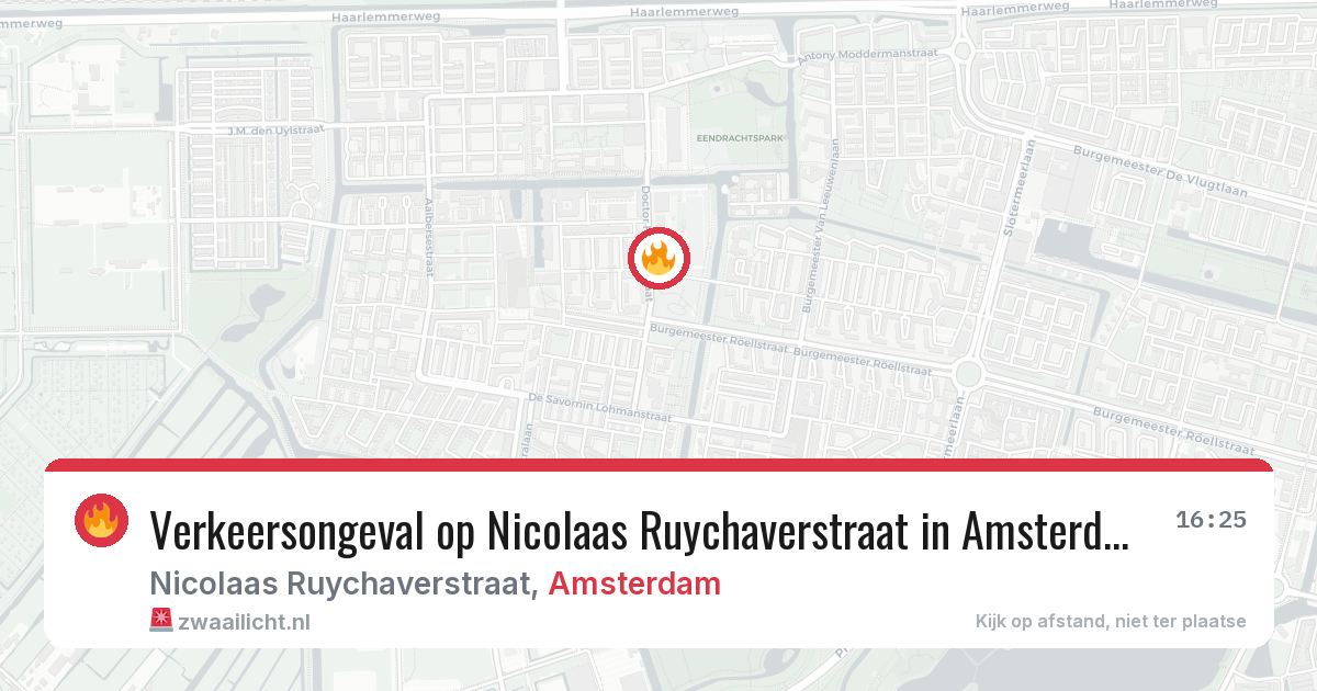 Verkeersongeval op Nicolaas Ruychaverstraat in Amsterdam — 24 mei 2026