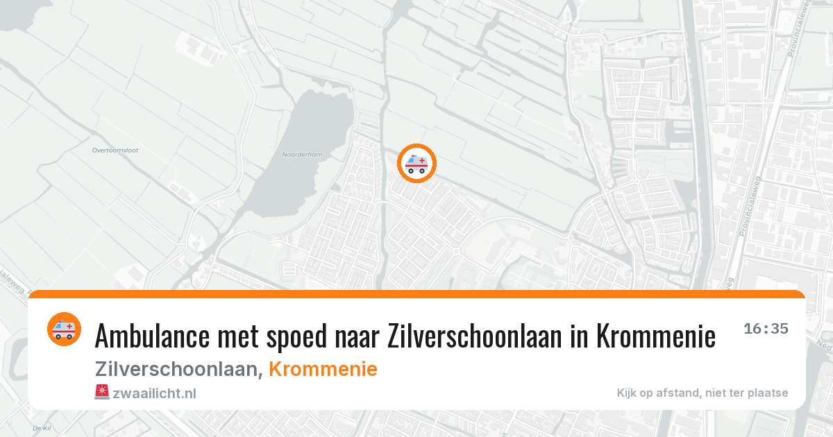 Ambulance met spoed naar Zilverschoonlaan in Krommenie — 25 apr 2026