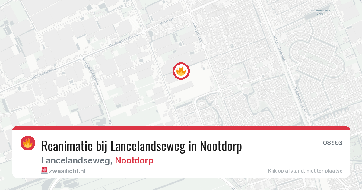 Reanimatie bij Lancelandseweg in Nootdorp — 22 jun 2026