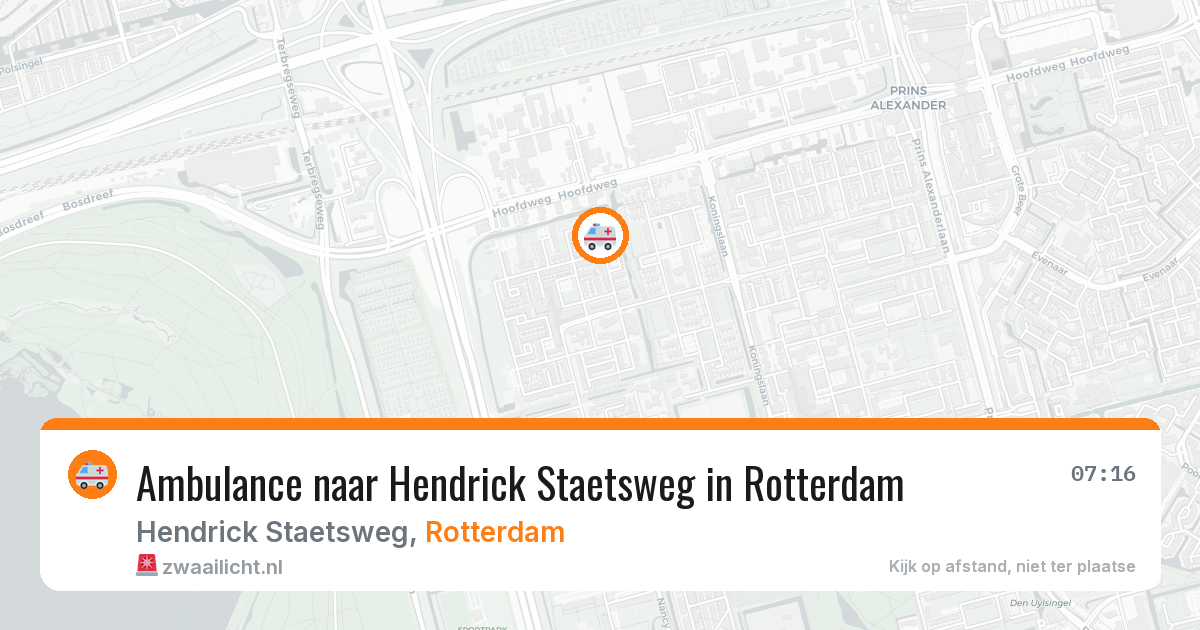 Ambulance naar Hendrick Staetsweg in Rotterdam — 22 mrt 2026