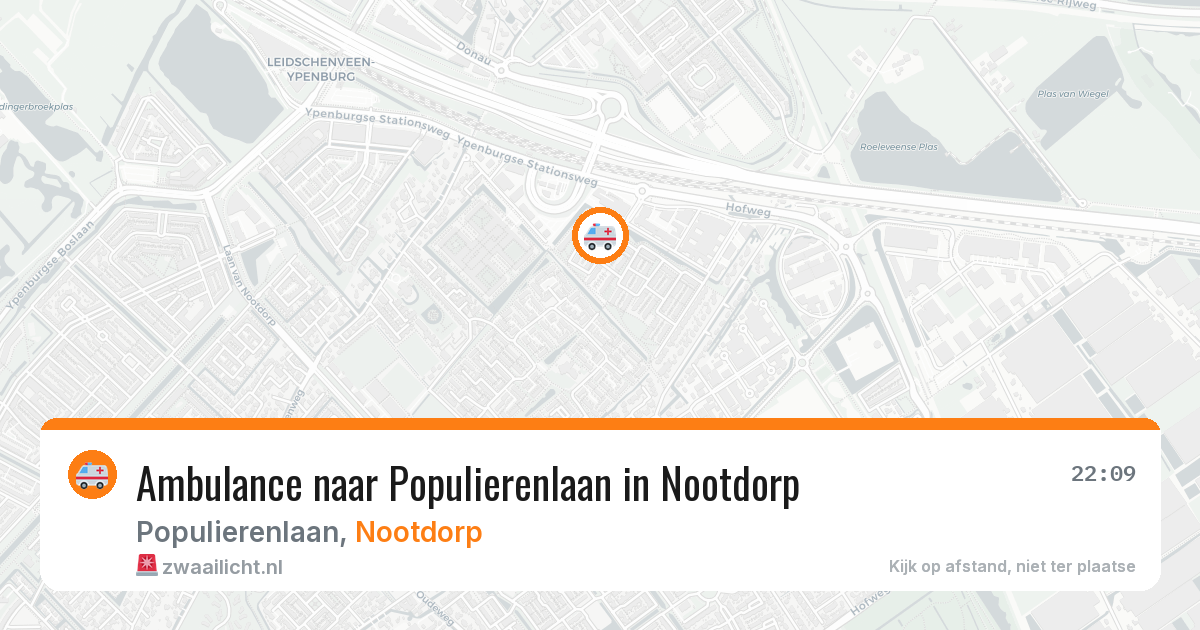 Ambulance naar Populierenlaan in Nootdorp — 14 aug 2026