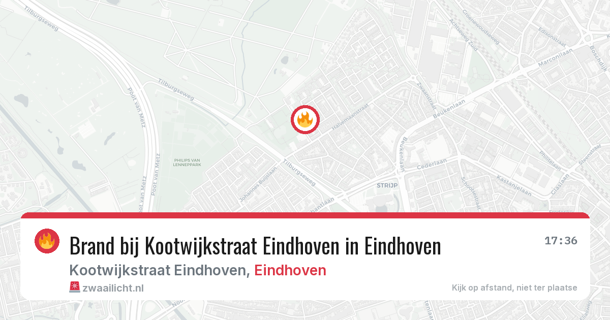 Brand bij Kootwijkstraat Eindhoven in Eindhoven — 18 jun 2026