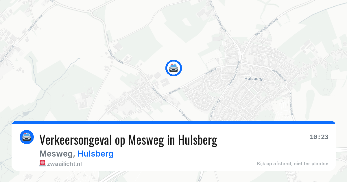 Verkeersongeval op Mesweg in Hulsberg — 10 mei 2026