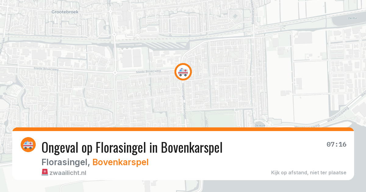 Ongeval op Florasingel in Bovenkarspel — 15 apr 2026