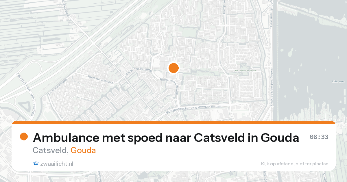 Ambulance met spoed naar Catsveld in Gouda — 11 mei 2026