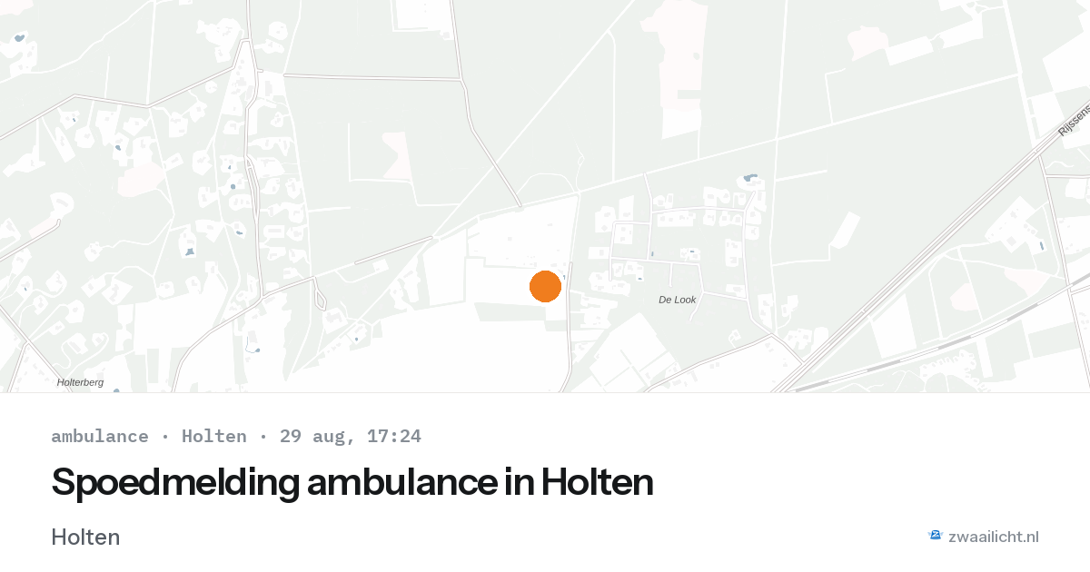 Spoedmelding ambulance in Holten — 29 aug 2026