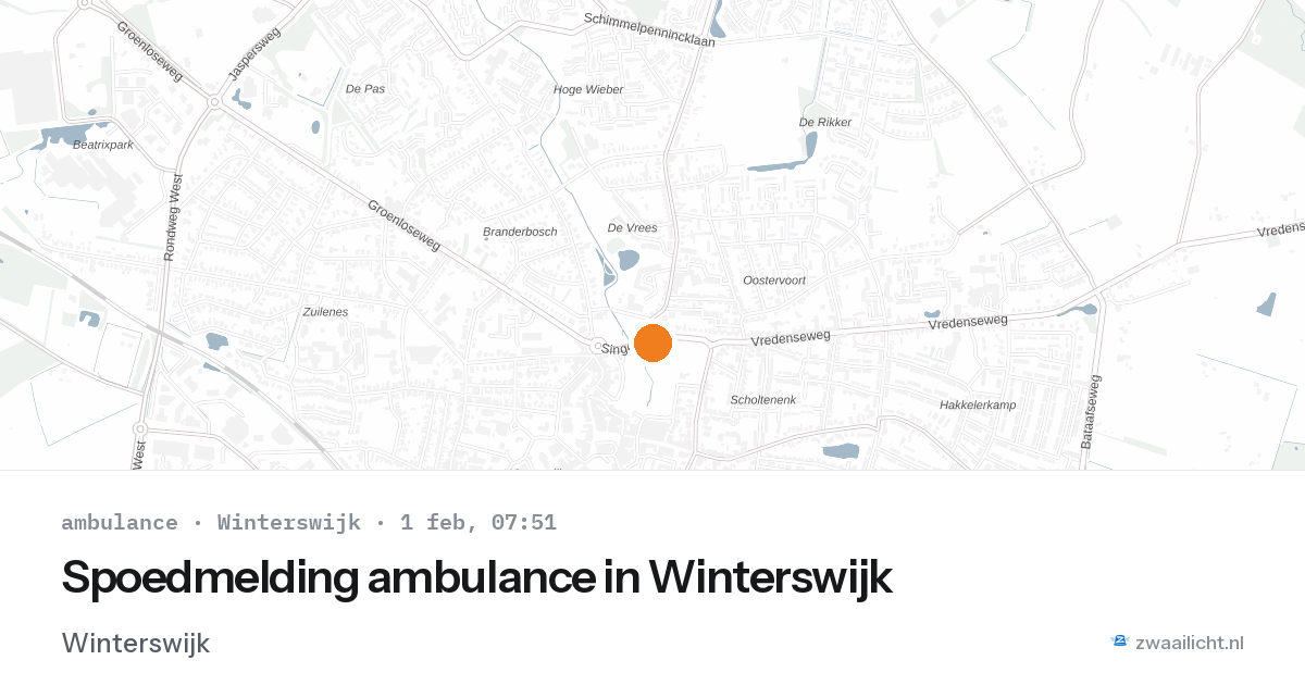 Spoedmelding ambulance in Winterswijk — 1 feb 2026
