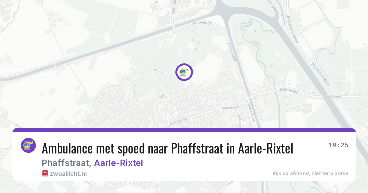 Ambulance met spoed naar Phaffstraat in Aarle-Rixtel — 12 aug 2026