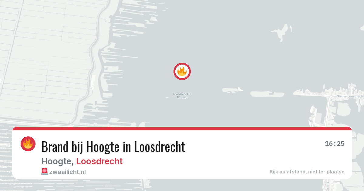Brand bij Hoogte in Loosdrecht — 17 jun 2026
