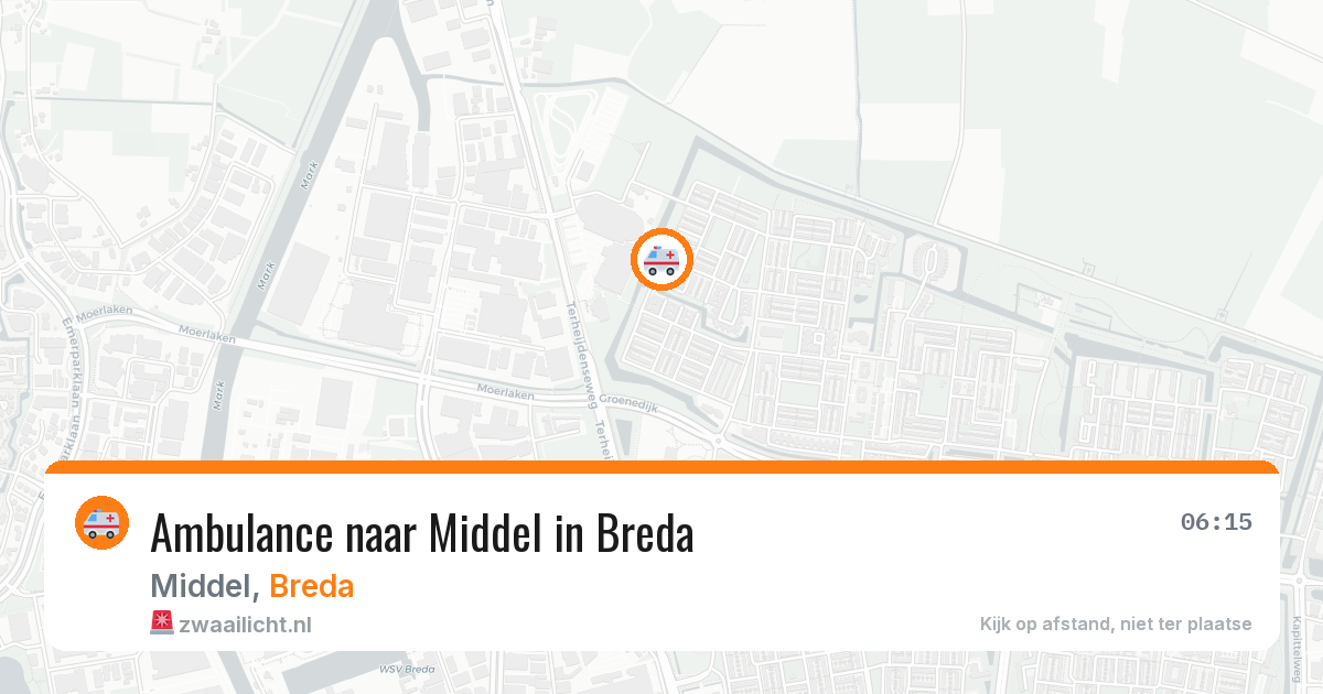 Ambulance naar Middel in Breda — 14 jun 2026
