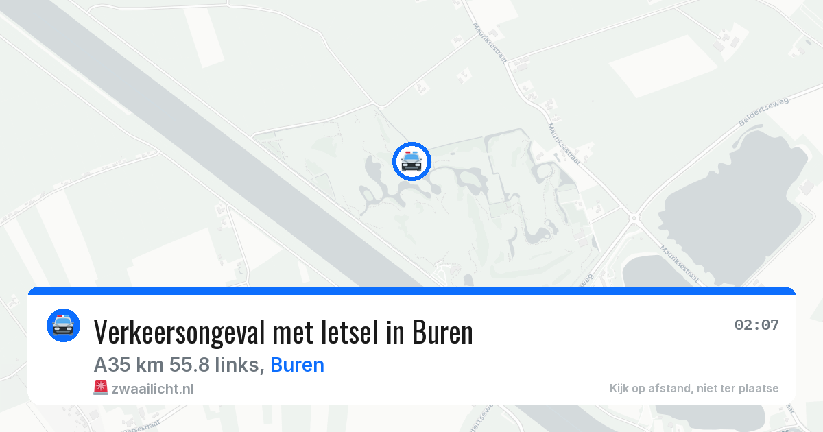 Verkeersongeval met letsel in Buren — 5 jul 2026