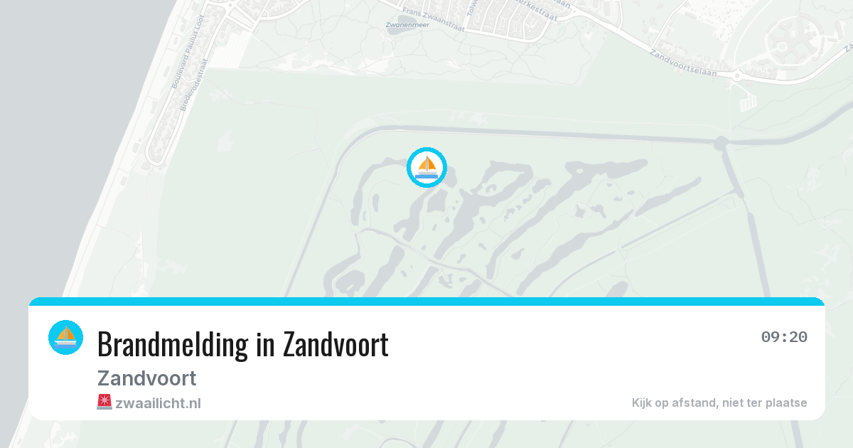 Brandmelding in Zandvoort — 30 jul 2026