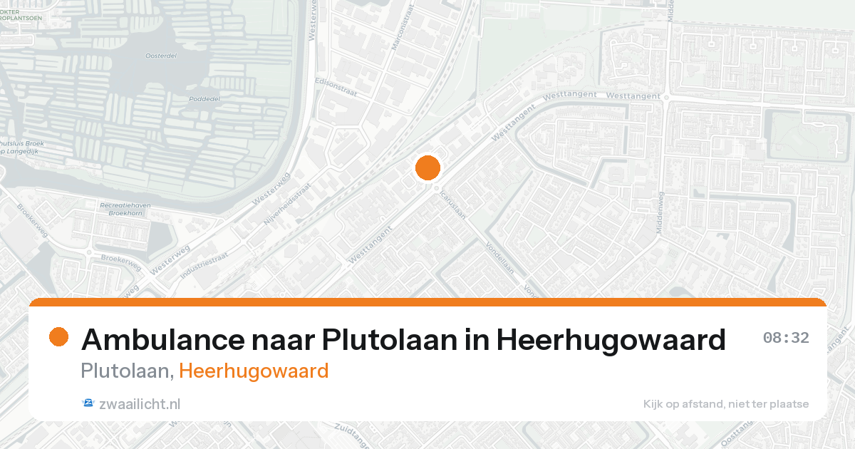 Ambulance naar Plutolaan in Heerhugowaard — 18 aug 2026