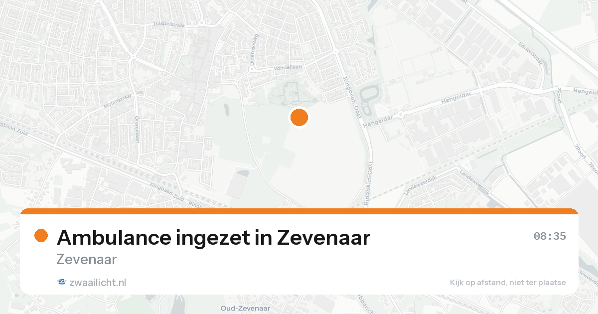 Ambulance ingezet in Zevenaar — 17 aug 2026