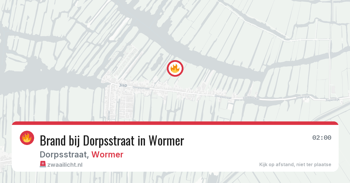 Brand bij Dorpsstraat in Wormer — 24 jan 2026