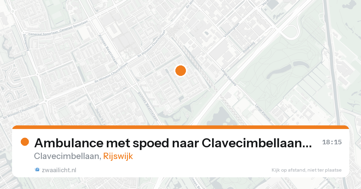 Ambulance met spoed naar Clavecimbellaan in Rijswijk — 21 aug 2026