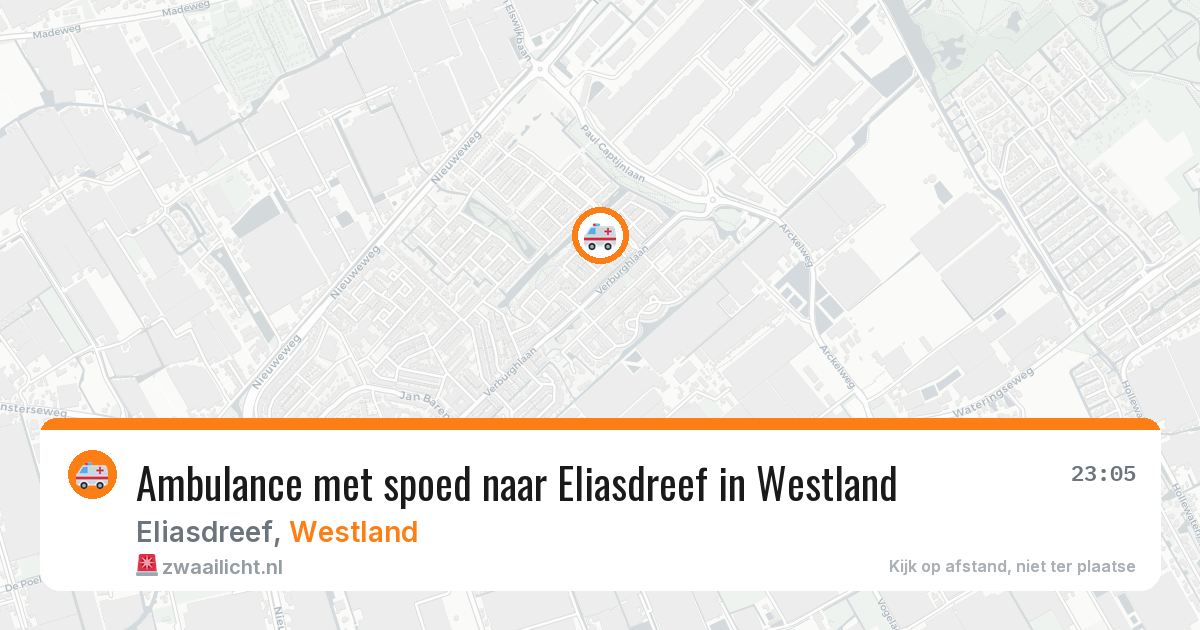 Ambulance met spoed naar Eliasdreef in Westland — 12 aug 2026