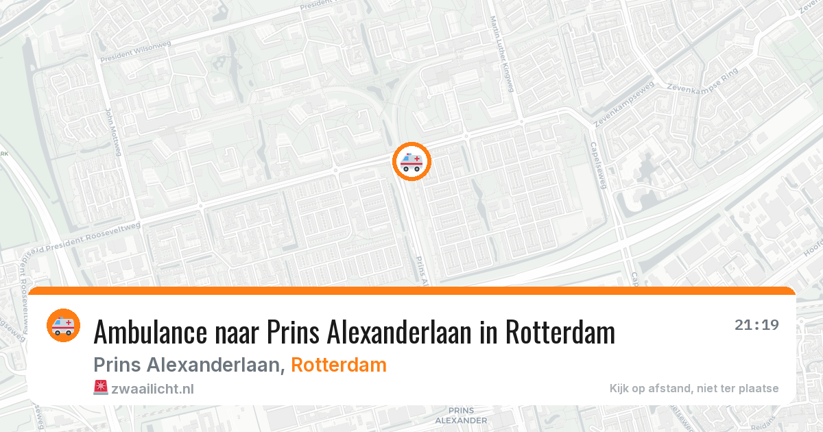 Ambulance naar Prins Alexanderlaan in Rotterdam — 9 mei 2026