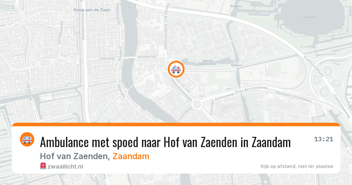 Ambulance met spoed naar Hof van Zaenden in Zaandam — 29 jan 2026