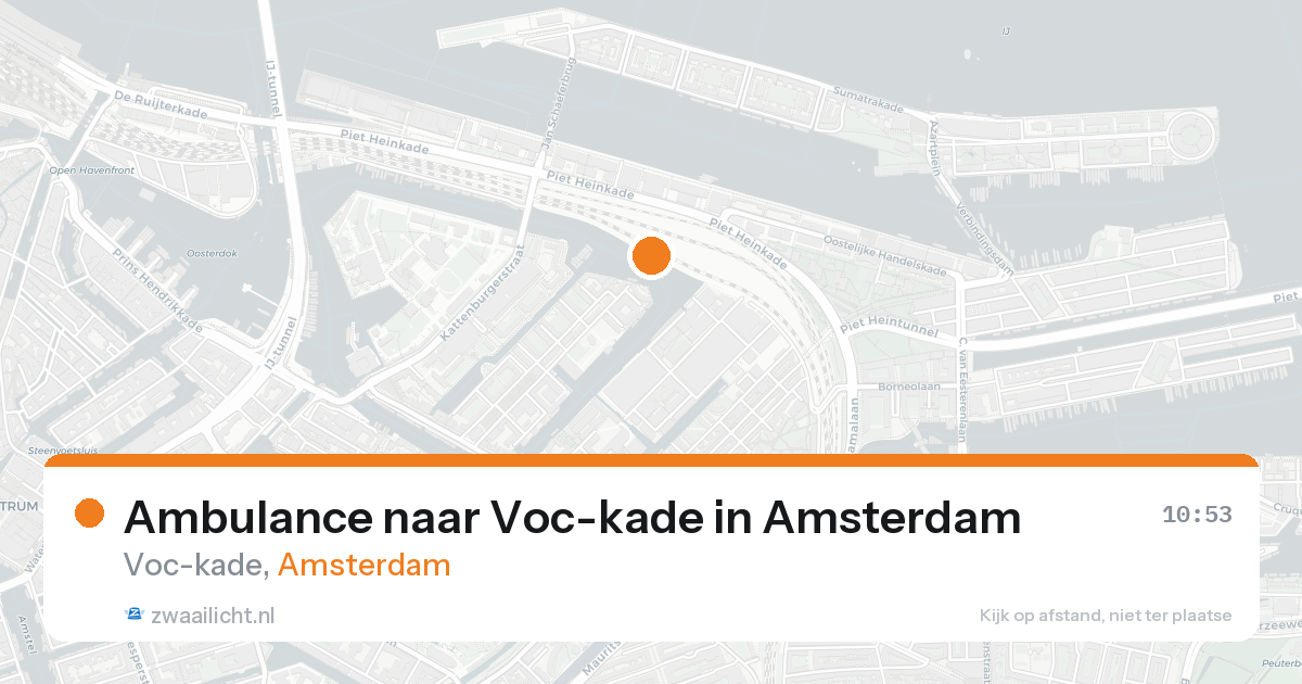 Ambulance naar Voc-kade in Amsterdam — 25 aug 2026