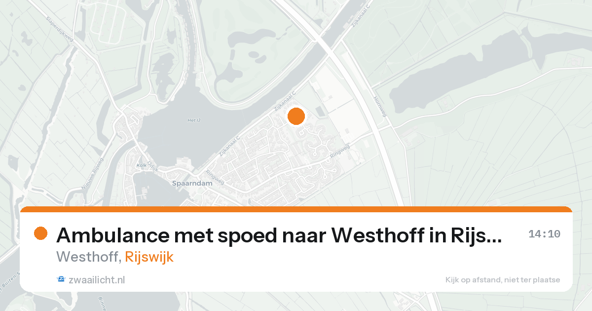 Ambulance met spoed naar Westhoff in Rijswijk — 25 aug 2026