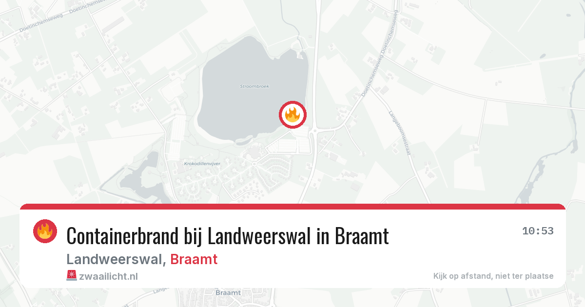 Containerbrand bij Landweerswal in Braamt — 25 mei 2026