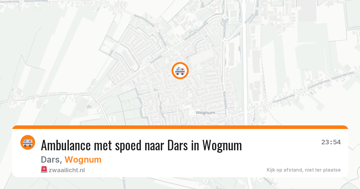 Ambulance met spoed naar Dars in Wognum — 11 mei 2026
