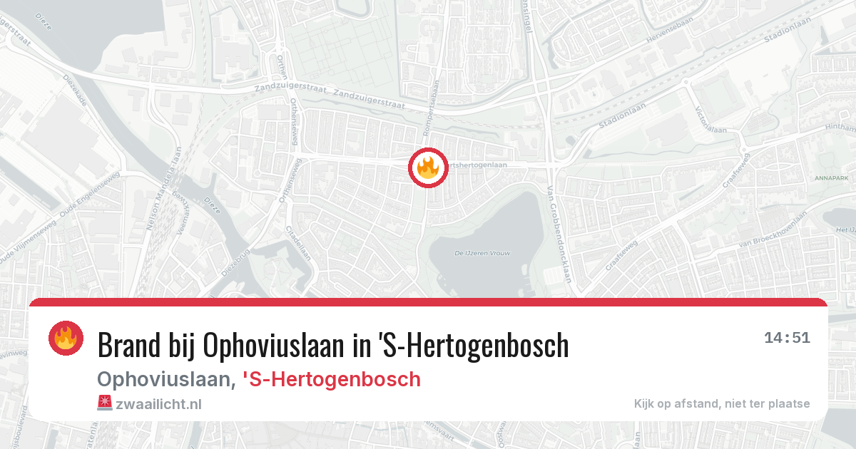 Brand bij Ophoviuslaan in 'S-Hertogenbosch — 22 jun 2026