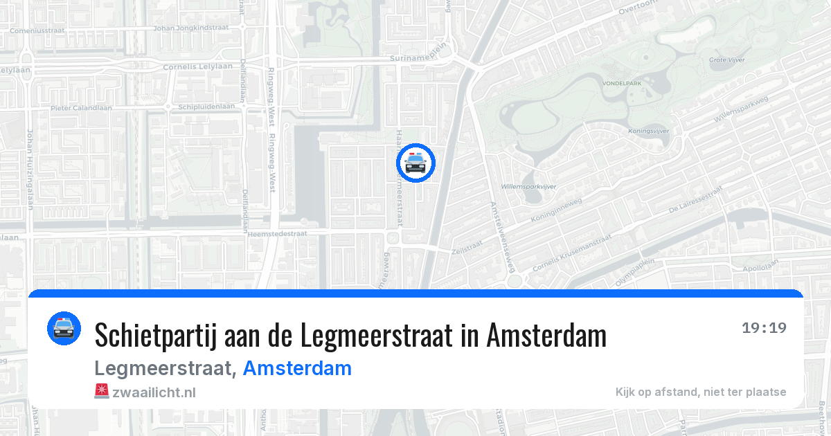 Schietpartij aan de Legmeerstraat in Amsterdam — 11 jul 2026