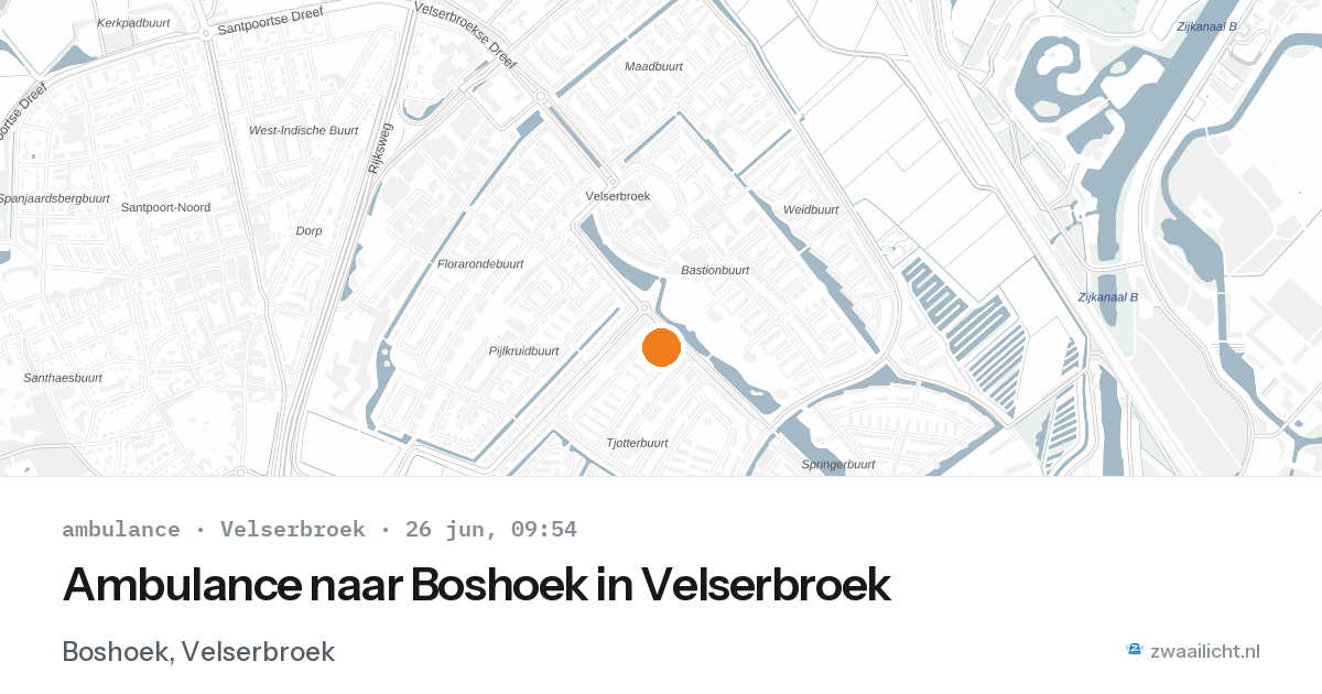 Ambulance naar Boshoek in Velserbroek — 26 jun 2026
