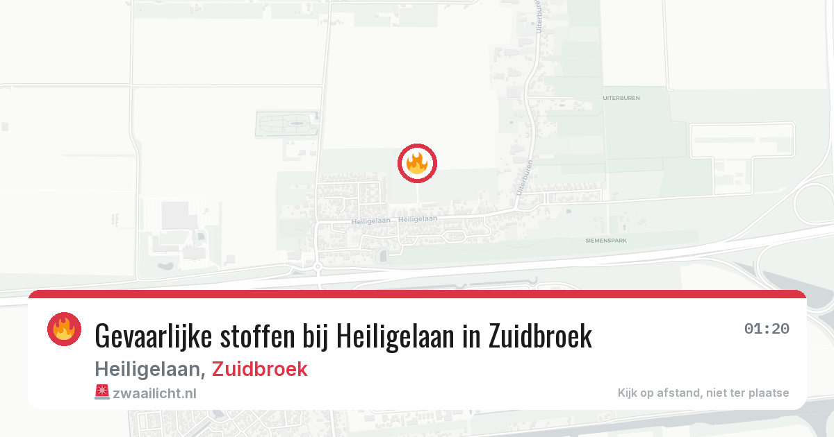 Gevaarlijke stoffen bij Heiligelaan in Zuidbroek — 19 jun 2026