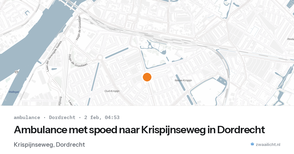 Ambulance met spoed naar Krispijnseweg in Dordrecht — 2 feb 2026