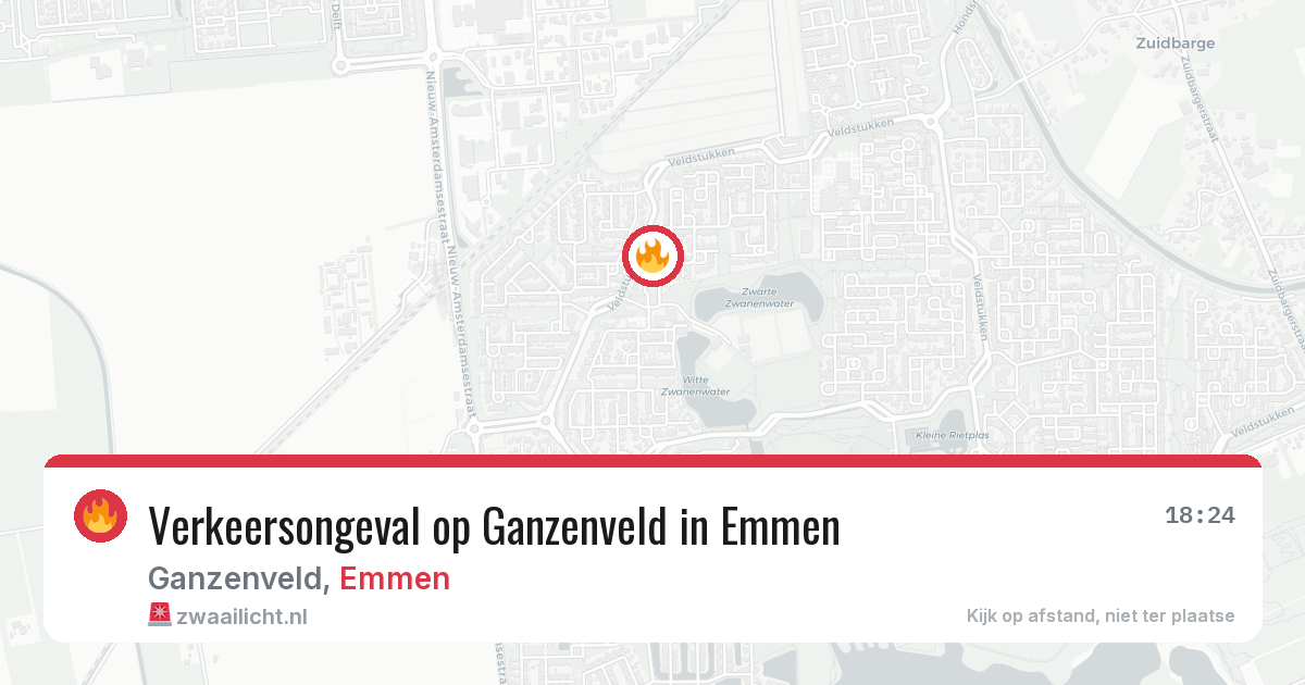 Verkeersongeval op Ganzenveld in Emmen — 12 aug 2026