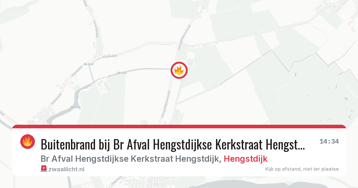 Buitenbrand bij Br Afval Hengstdijkse Kerkstraat Hengstdijk in Hengstdijk — 19 jan 2026
