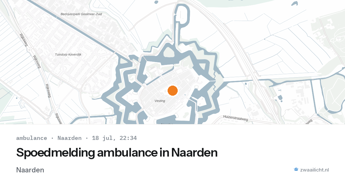 Spoedmelding ambulance in Naarden — 1 feb 2026