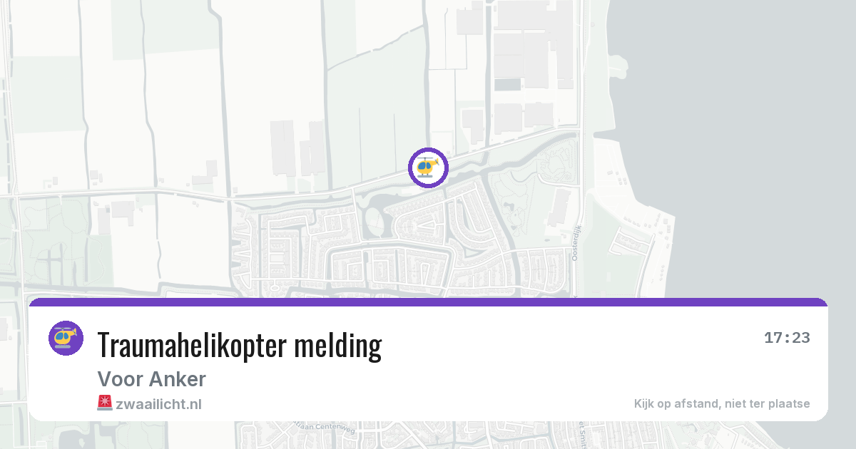 Traumahelikopter melding — 6 jul 2026