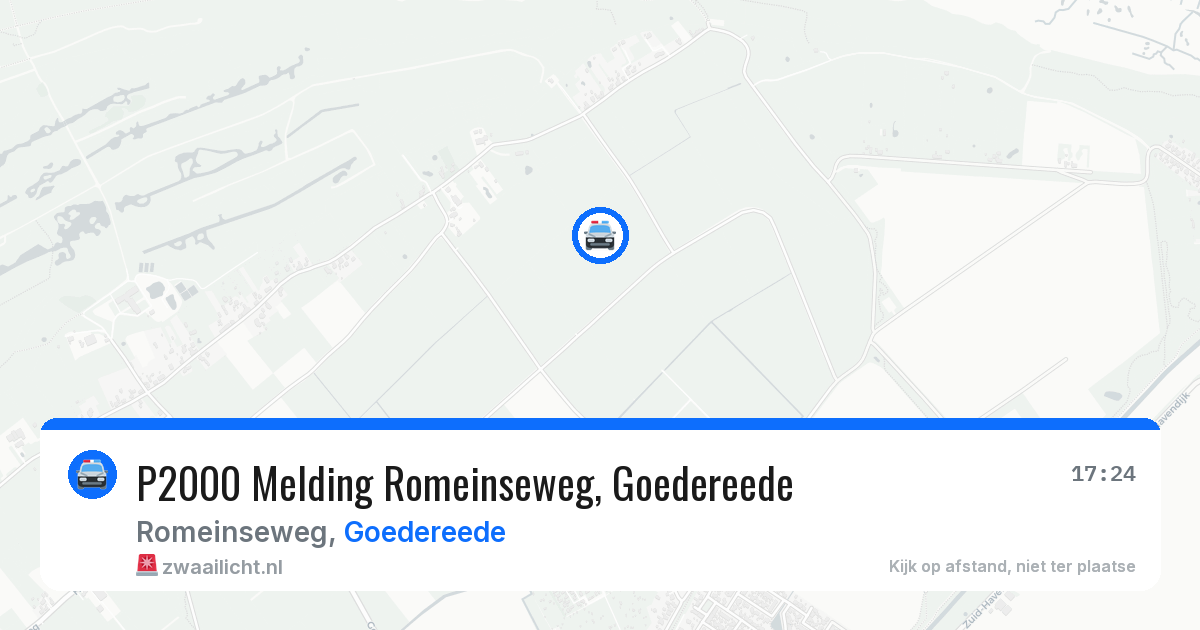 P2000 Melding Romeinseweg, Goedereede — 29 jul 2026