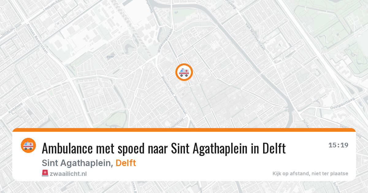 Ambulance met spoed naar Sint Agathaplein in Delft — 21 jul 2026