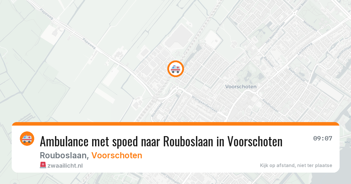 Ambulance met spoed naar Rouboslaan in Voorschoten — 28 mrt 2026