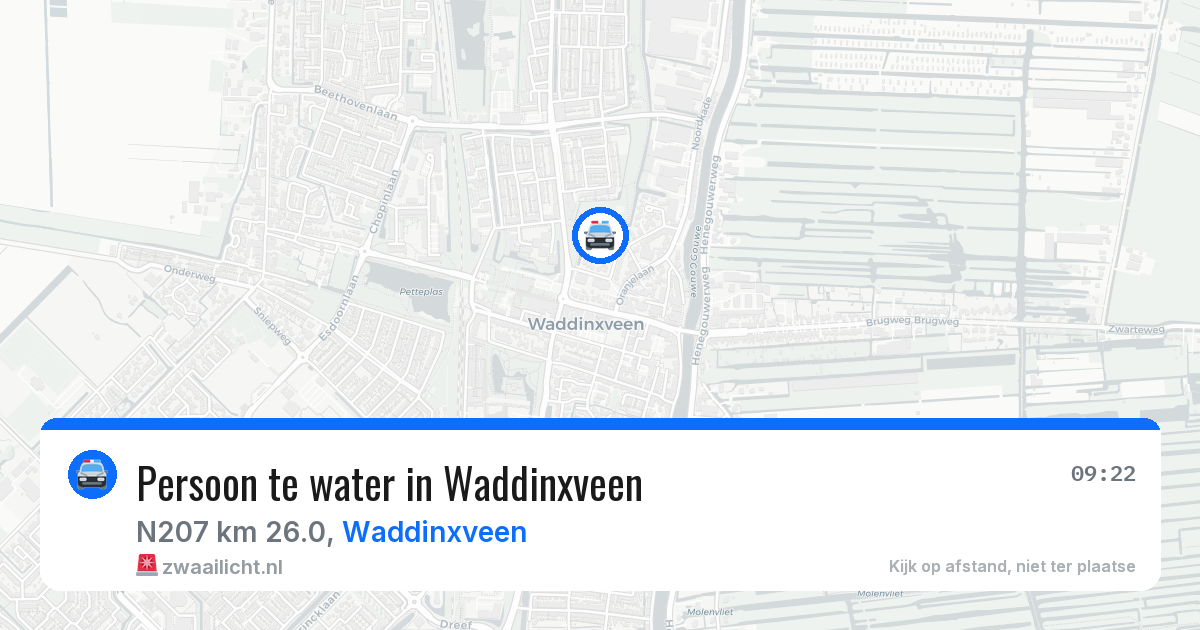 Persoon te water in Waddinxveen — 1 jun 2026