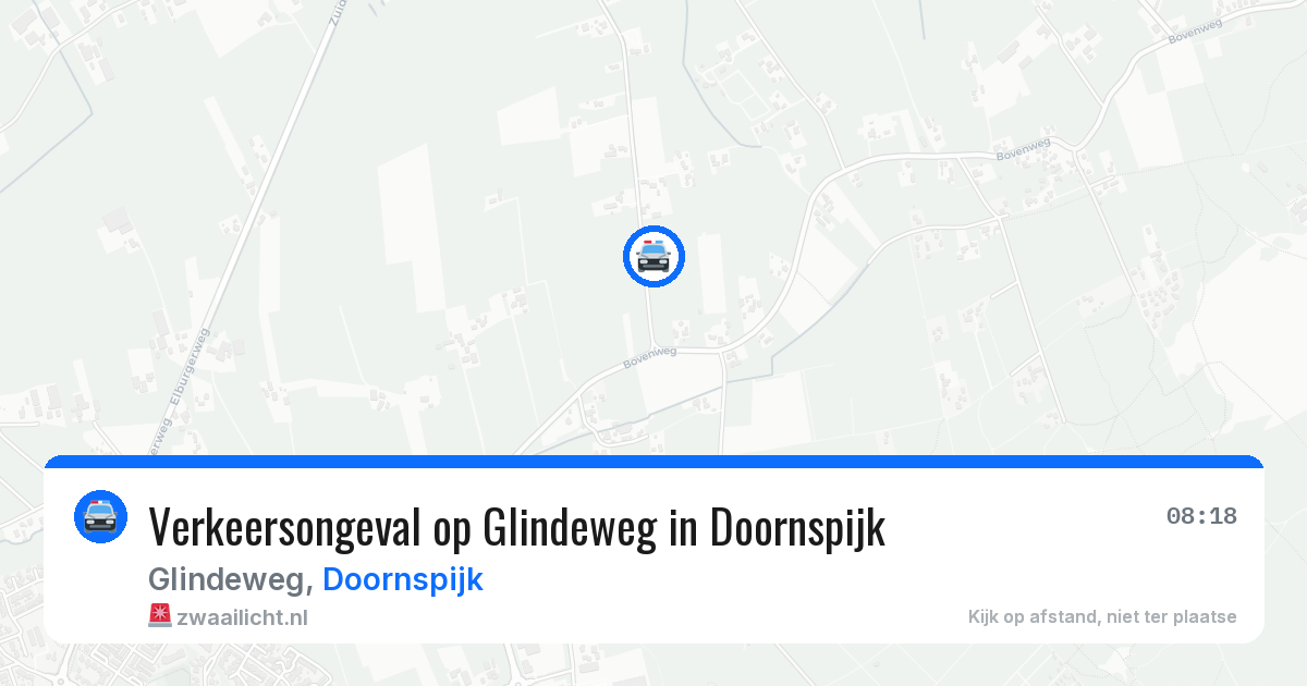 Verkeersongeval op Glindeweg in Doornspijk — 19 mrt 2026