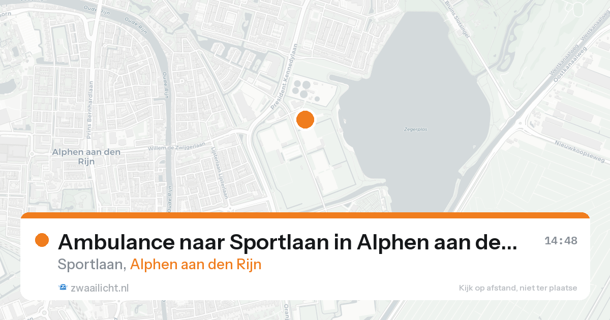 Ambulance naar Sportlaan in Alphen aan den Rijn — 22 aug 2026