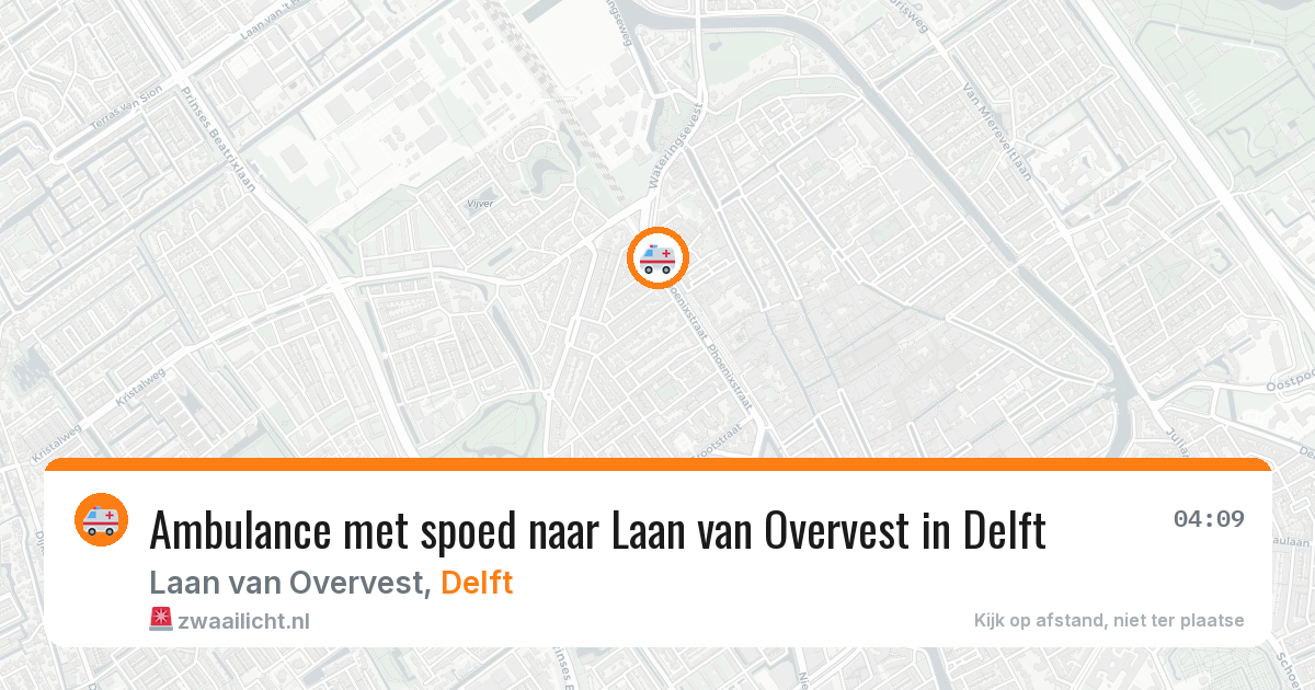 Ambulance met spoed naar Laan van Overvest in Delft — 4 apr 2026