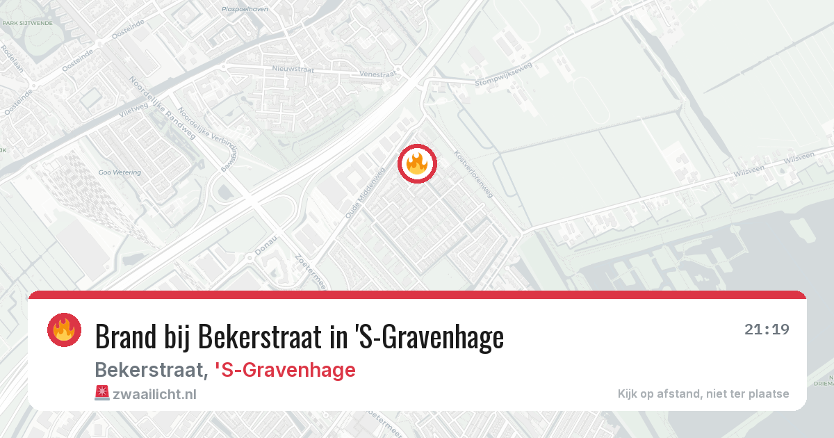 Brand bij Bekerstraat in 'S-Gravenhage — 6 aug 2026