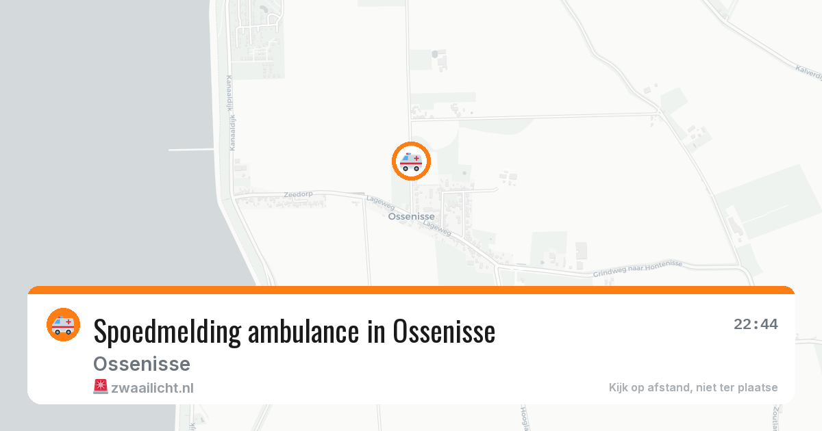 Spoedmelding ambulance in Ossenisse — 26 jul 2026