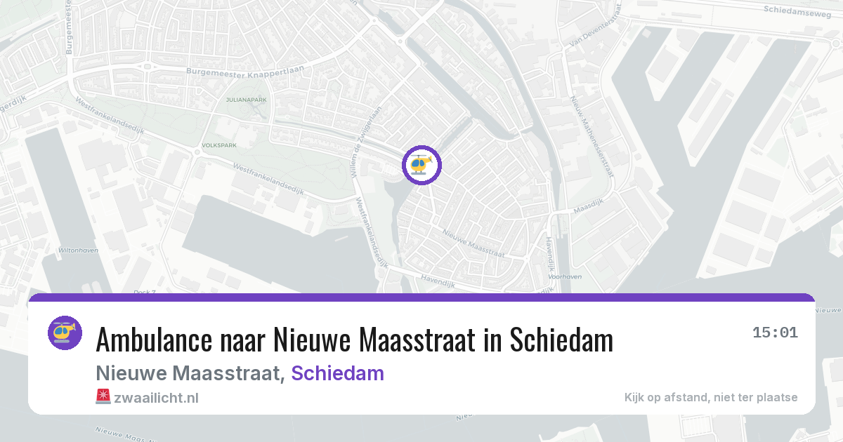 Ambulance naar Nieuwe Maasstraat in Schiedam — 30 jun 2026