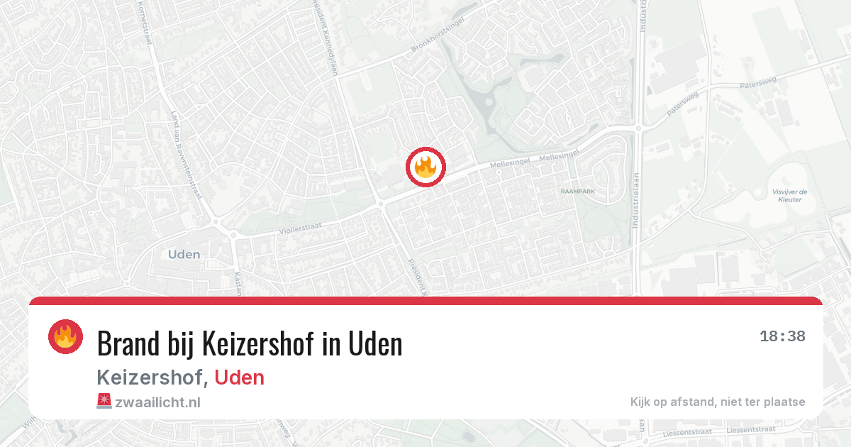 Brand bij Keizershof in Uden — 28 jun 2026