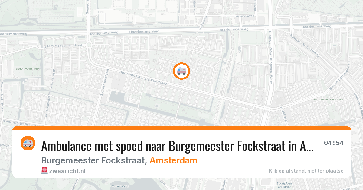 Ambulance met spoed naar Burgemeester Fockstraat in Amsterdam — 31 mei 2026