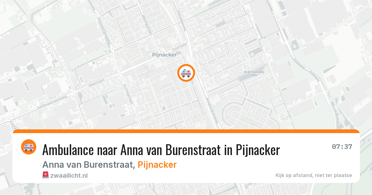 Ambulance naar Anna van Burenstraat in Pijnacker — 31 mei 2026
